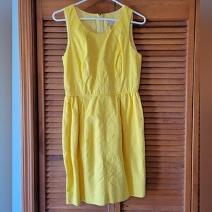 Beautiful, Summery J. Crew Bright Yellow Sleeveless Fit-and-Flare Mini Dress